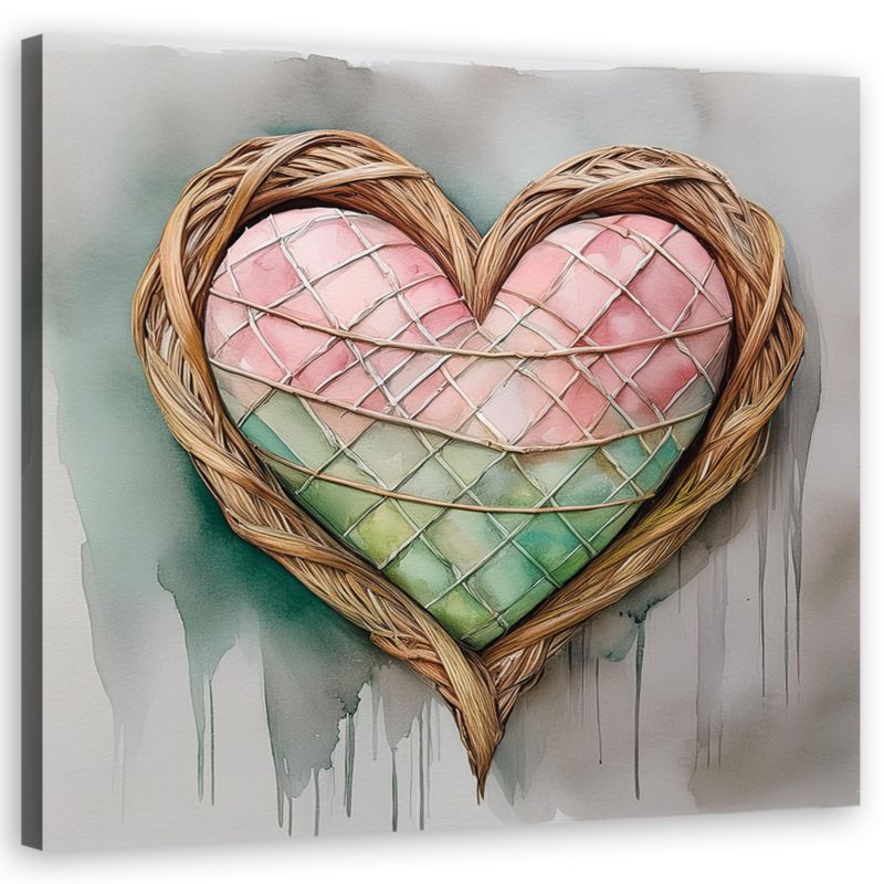 Obraz do sypialni Feeby Serce Miłość Shabby Chic 30x30 cm 1szt