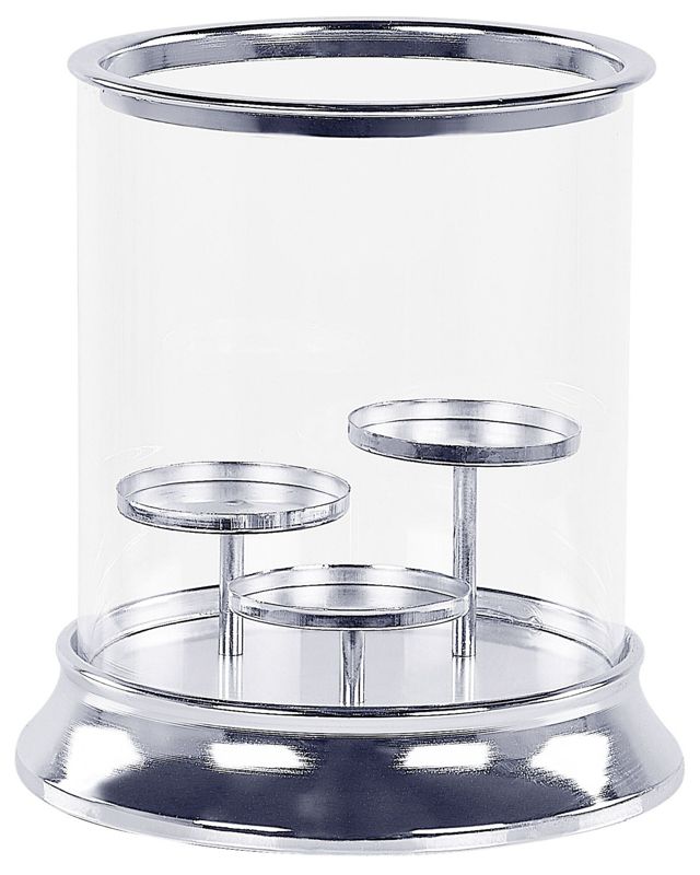 Świecznik Cilegon Szkło Srebrny 1 szt.