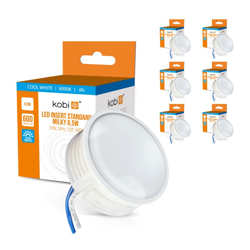 Żarówki LED insert 6,5W Kobi 6000K 6szt.