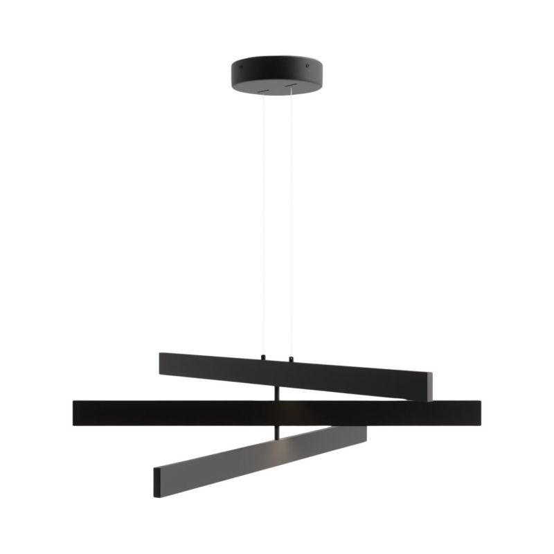 Lampa wisząca Maytoni Origami czarna wym: 18,7 x 80 x 80 cm wbudowany LED 46W 1 szt.