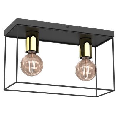 Lampa sufitowa wisząca Luminex Homen 1100 czarny mat-złoty połysk nowoczesna 2xE27 x 15W 1 szt.