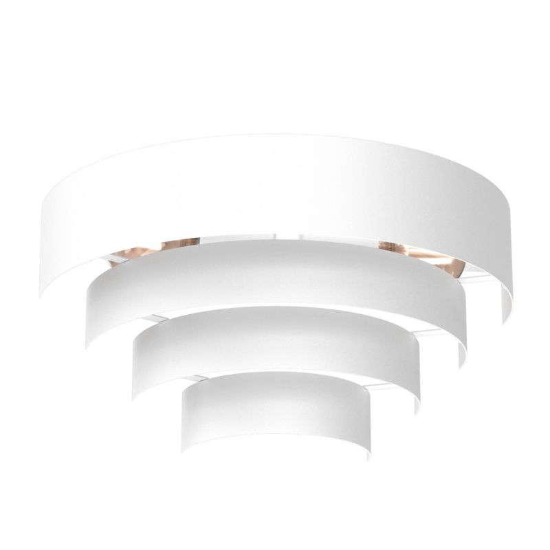 Kinkiet ścienny Luminex Rings biały mat 2 x E27 x 15W IP20 wym: 20 x 40 x 19,5 cm - 1 szt.