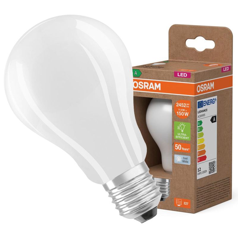 Żarówka LED Osram A70 E27 11.6W 2452lm 4000K 330st Filament 1 szt.