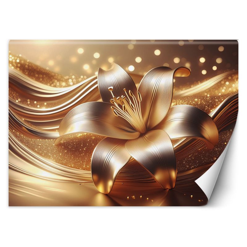 Fototapeta Feeby Kwiat, złoty blask 350x245 1 szt