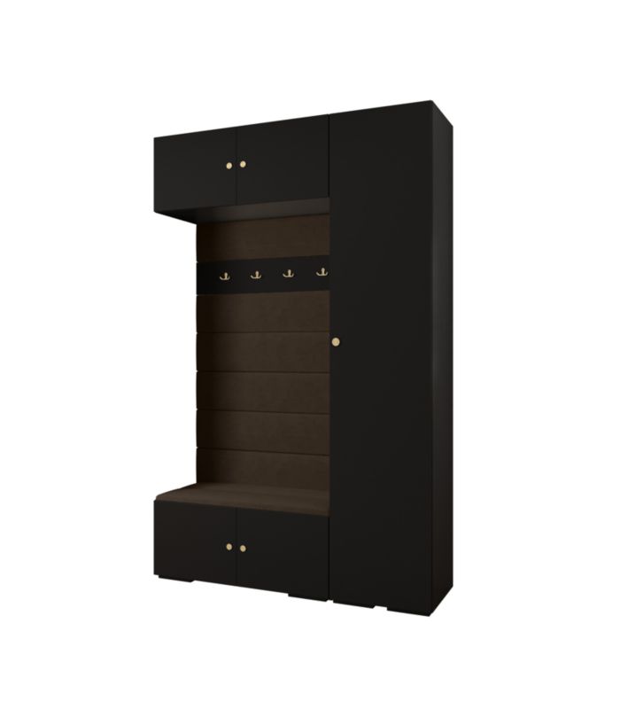 Garderoba do przedpokoju Abiks INOVA 2 Z19 czarny+złoty+manila04 1 szt.