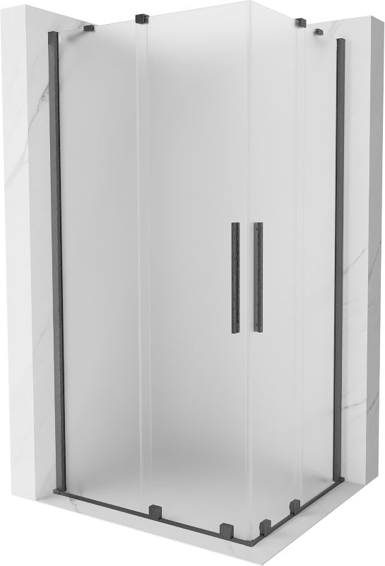 Kabina prysznicowa Mexen Velar Duo rozsuwana 100 x 90 cm szron gun gray szczotkowany 1 szt.