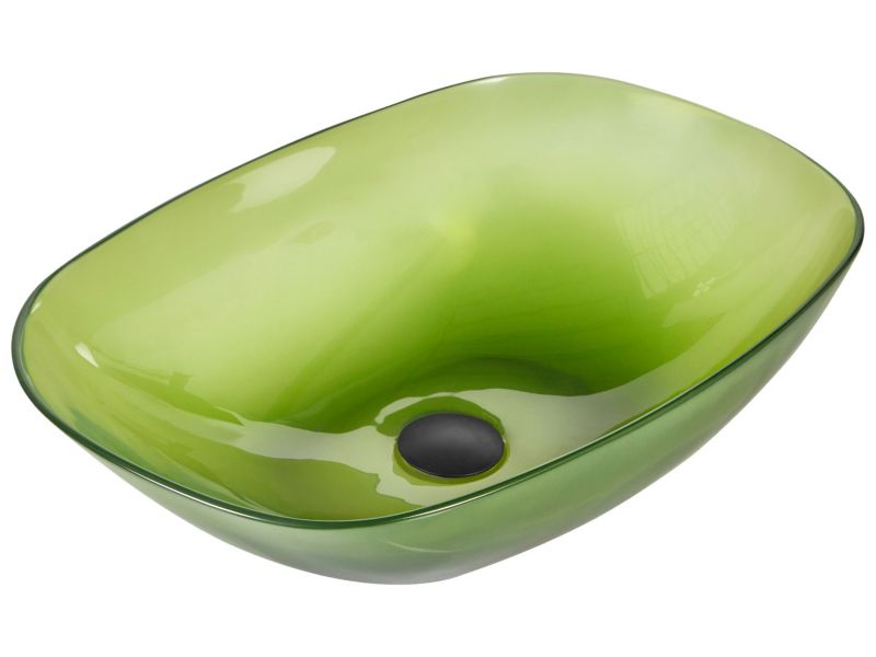 Umywalka nablatowa 54 x 36 cm zielona Moengo 1 szt.