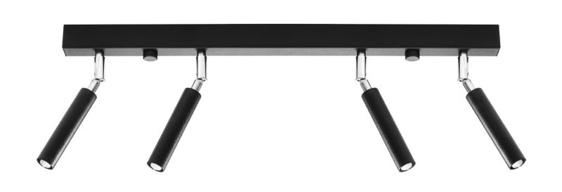 Spot Sollux Lighting Eyetech czarny-chromowany 4 x G9 x 12W IP20 wym: 60 x 3 cm - 1 szt.