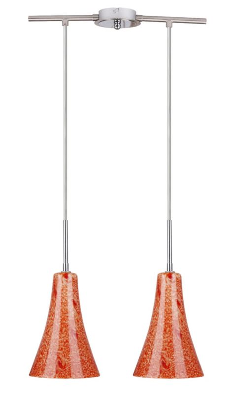 Lampa sufitowa Candellux Rufi satyno-pomarańczowa wym: 100 x 39 x 13 cm 2xE14 x 40W 1 szt.