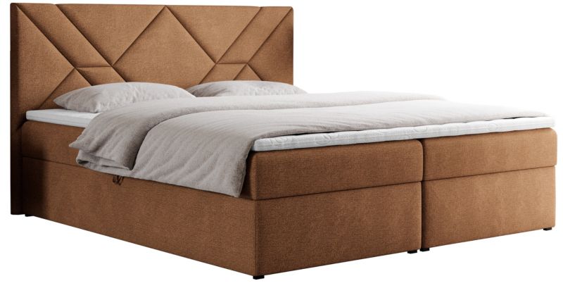 Łóżko kontynentalne MKS Meble NEOMI 120x200 H3 Pomarańczowy struktura 1szt.