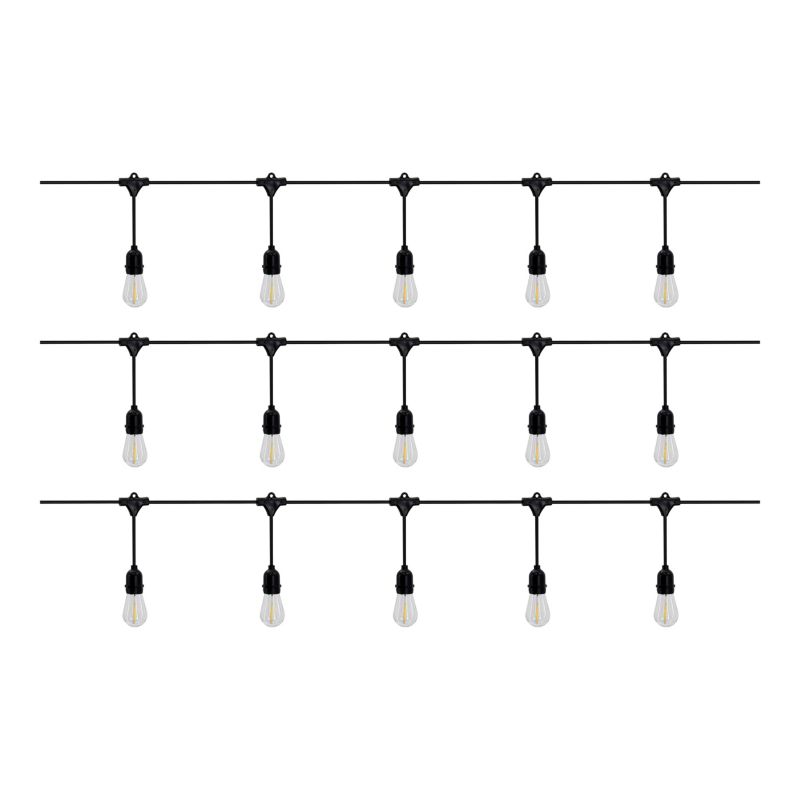 Girlanda solarna 15 LED filamentowa 3000 K IP44