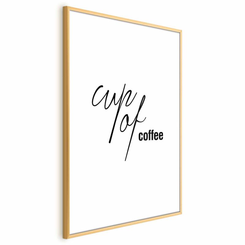 Plakat Artgeist Coffee 60x90 cm z ramą złotą 1 szt