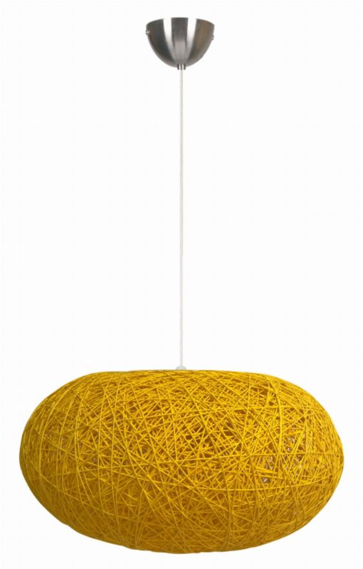 Lampa sufitowa Candellux Livio chromowana-żółta wym: 110 x 38 x 38 cm 1xE27 x 60W 1 szt.