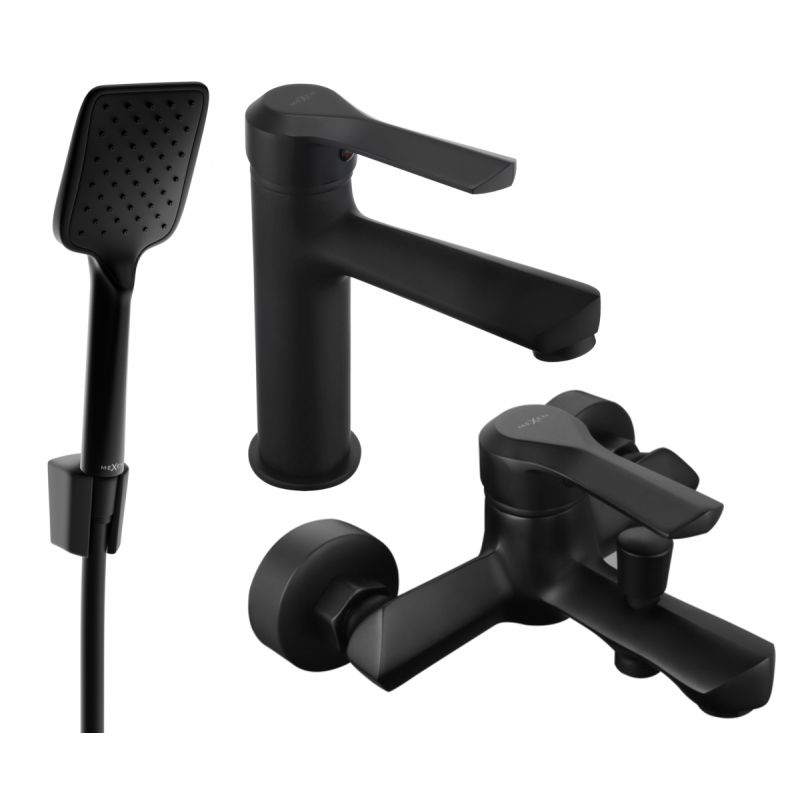 Zestaw wannowy Mexen Sabre czarny 72103R62-70 1 szt.