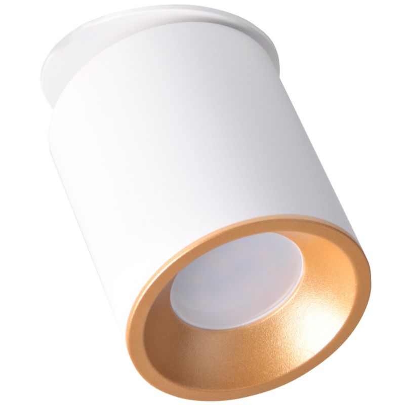 Oprawa wpuszczana Polux Haron biała ruchoma 1 x GU10 x 10W IP20 wym: 14,4 x 8,2 x 8,2 cm okrągła - 1 szt.