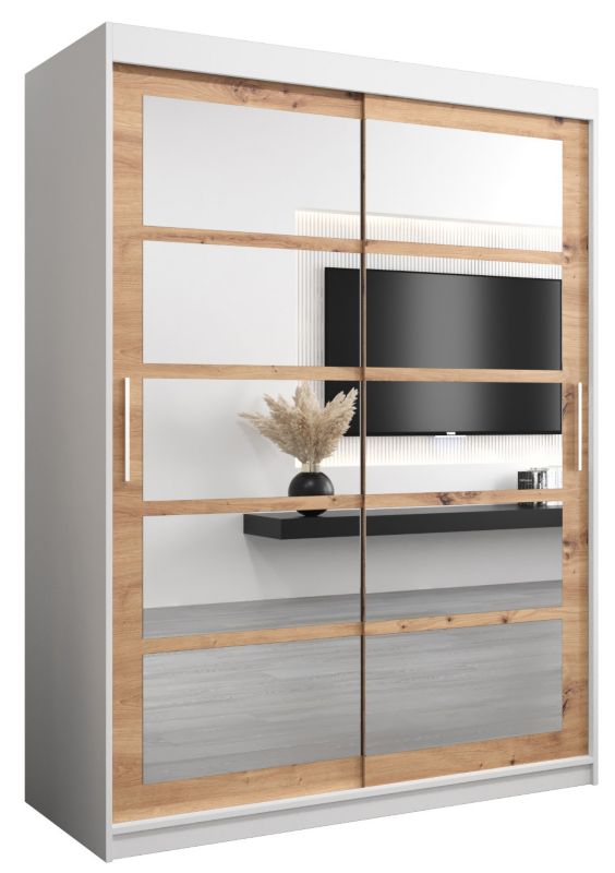 Szafa przesuwna Abiks ROMA 2 150 biały mat + artisan 1 szt.