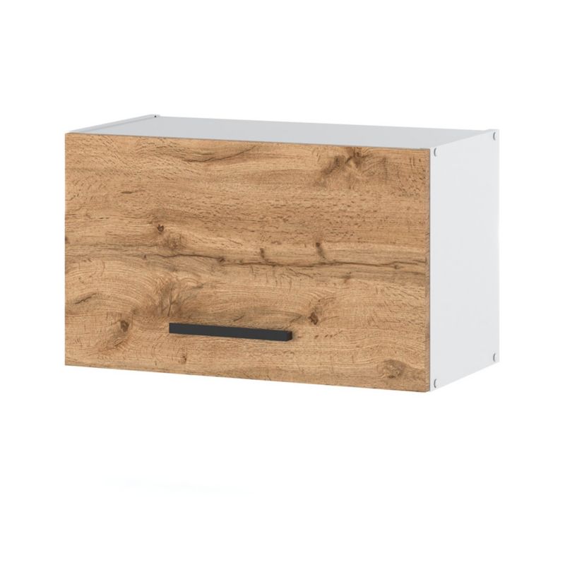 Szafka Kuchenna Hurtownia-Mebli Wisząca Okapowa Blanka górna okap60 60cm Biały Mat Dąb Wotan 60x30x36 cm 1szt.