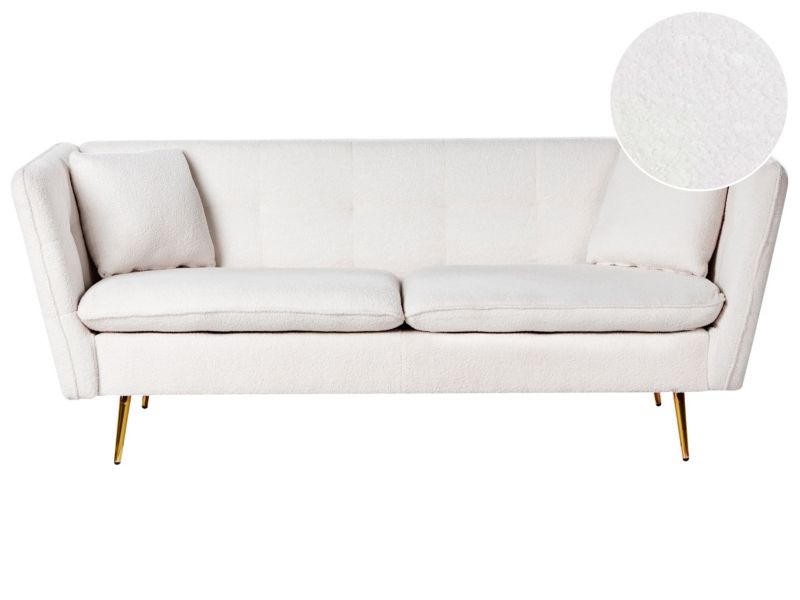 Sofa Frederica Boucle Złamana biel dla 3 osób 1 szt.