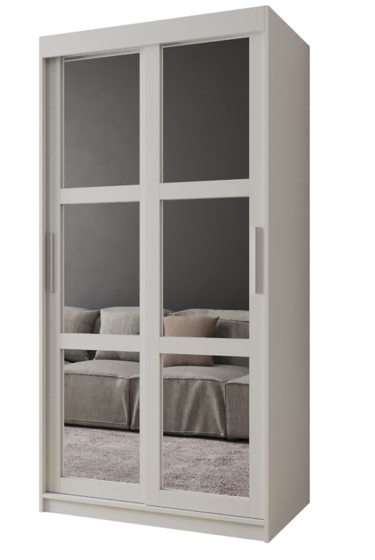 Szafa przesuwna Garderoba Abiks MIROR 100 biały 1 szt.