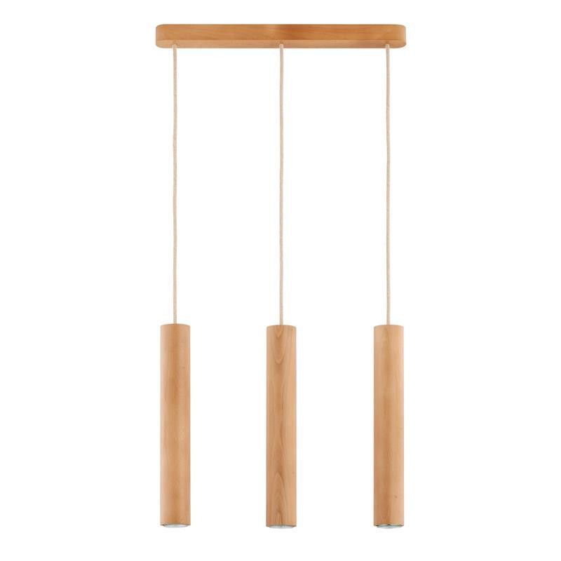 Lampa wisząca Alfa Anaid 2845 jasne drewno nowoczesna 3xGU10 x 10W 1 szt.