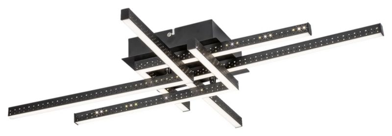 Lampa sufitowa wisząca Rabalux Casimir czarny matowa-biała wym: 8 x 71 x 53 cm wbudowany LED 35W 1 szt.