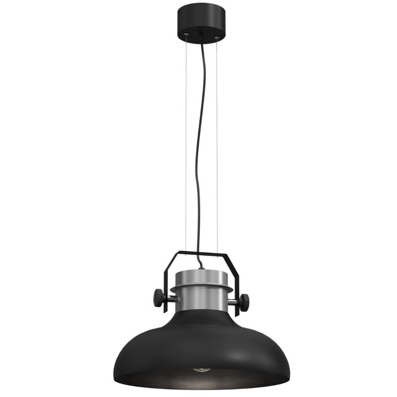 Lampa wisząca Luminex Helsing 1340 czarny matowa-nikiel industrialna 1xE27 x 15W 1 szt.
