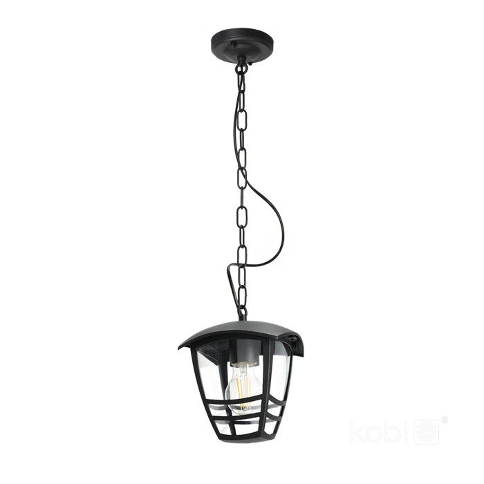 Lampa wisząca ogrodowa Tevio Kobi 1xE27 IP54 czarna 1szt.