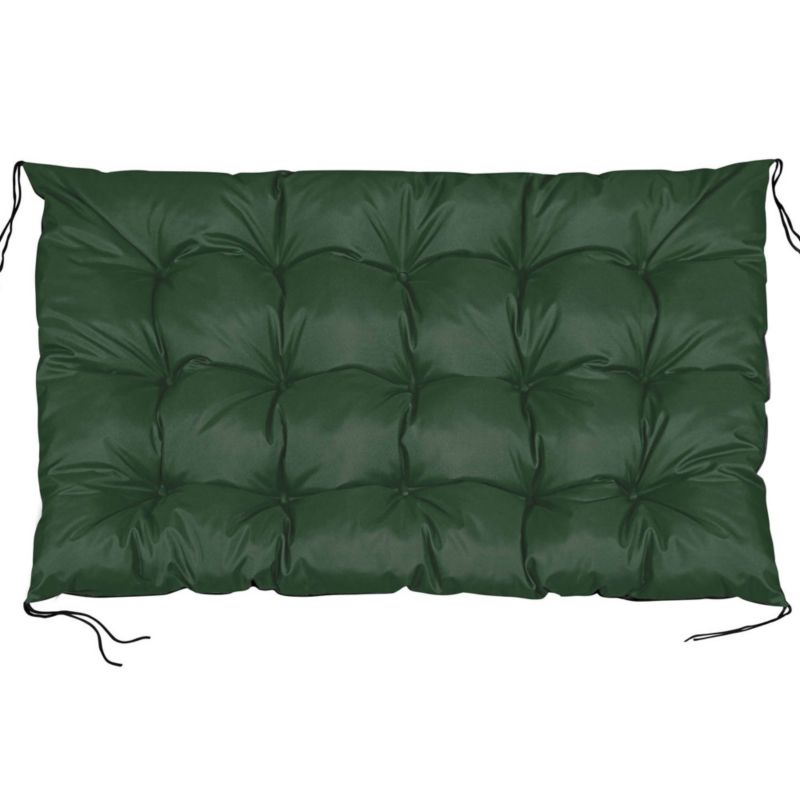 Poduszka Na Meble EDANTI Z Palet Ławkę Wodoodporna z Troczkami Ogród Zielona 120x80cm 1 szt.
