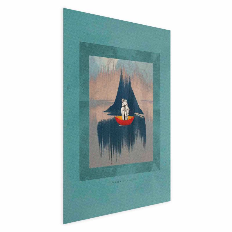 Plakat Artgeist Para na łodzi 21x30 cm bez ramy 1 szt