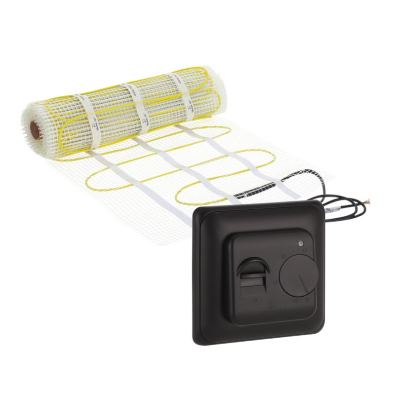 Zestaw mat grzewczych pod płytki Mission Air MA-160 3,5m² + Aries Czarny 1szt