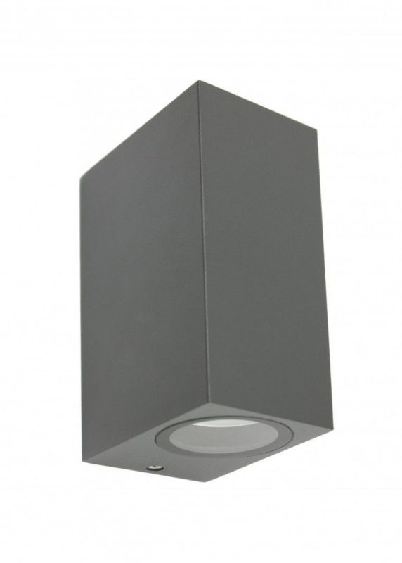 Kinkiet ścienny zewnętrzny SU-MA Mini ciemnoszary 2 x GU10 x IP44 wym: 15 x 6,8 x 9,2 cm - 1 szt.