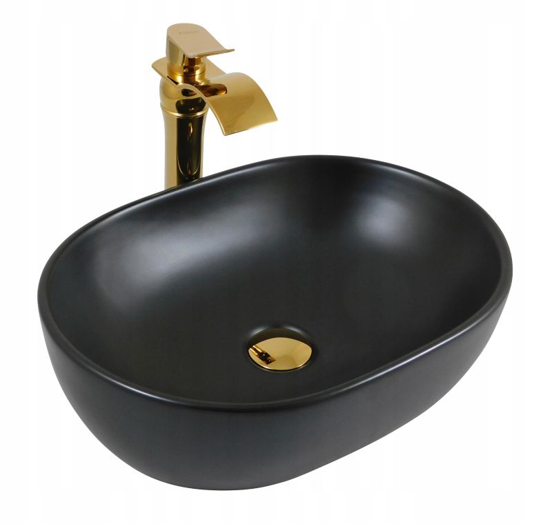 Umywalka nablatowa Estiva GABA Black Matt czarna matowa 47,5x34x13,5 cm 1 szt.