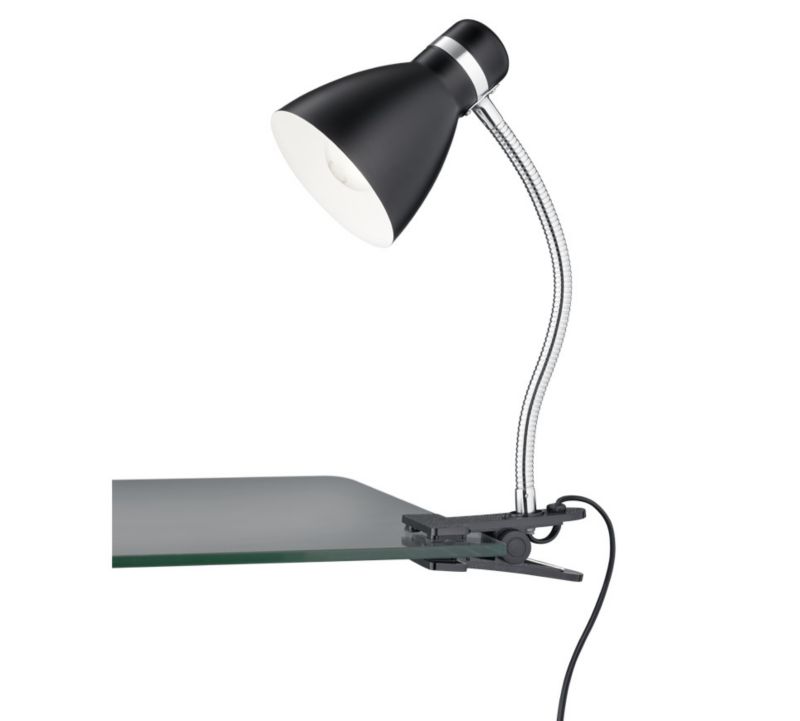 Lampa biurkowa RL Harvey czarna-chromowana z klipsem 1 x E27 x 10W IP20 wym: 36 x 11 x 11 cm metal - 1 szt.