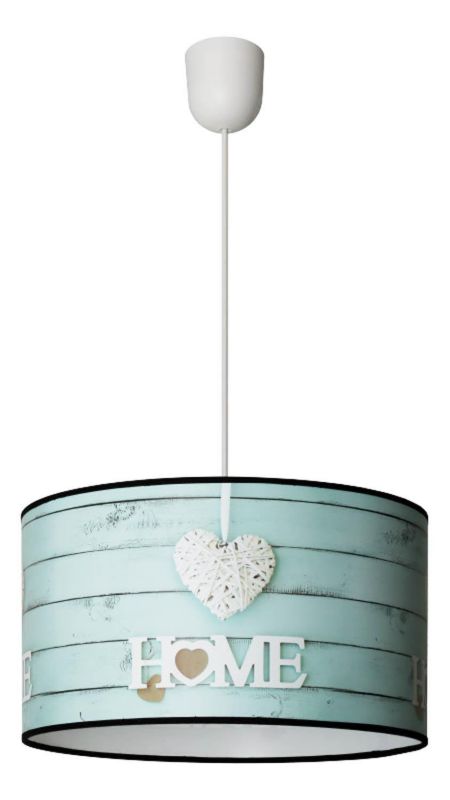 Lampa sufitowa wisząca Lampex Sweet biało-turkusowa wym: 70 x 35 x 35 cm 1xE27 x 60W 1 szt.