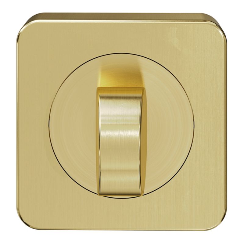 Szyld kwadratowy GoodHome Straight WC szczotkowany mosiądz