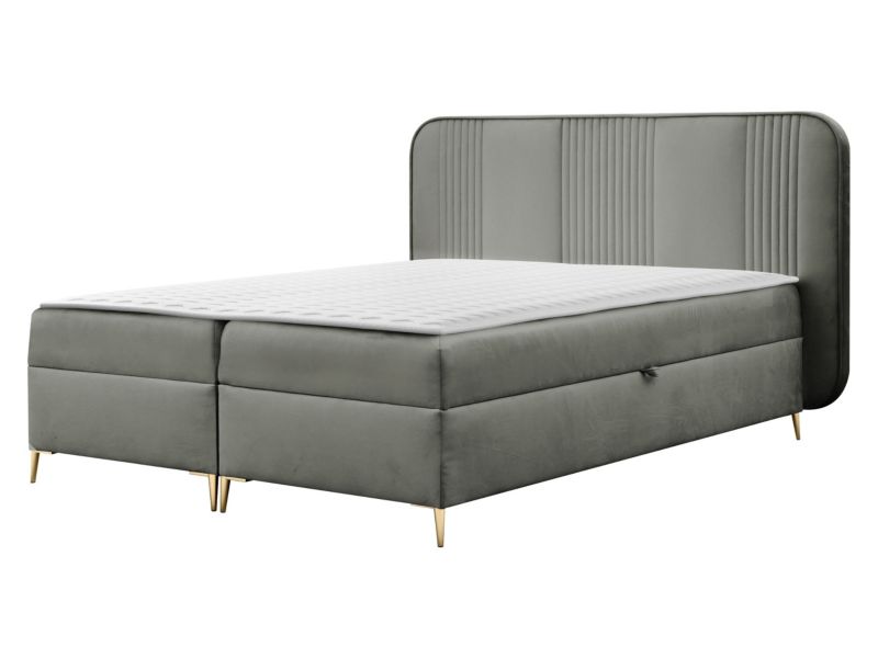 Łóżko kontynentalne MIRJAN 24 Fandy 180x200 cm platynowy szary 1 szt.