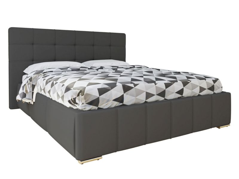 Łóżko tapicerowane MIRJAN 24 Alan I 180x200 grafitowa ekoskóra 1 szt.