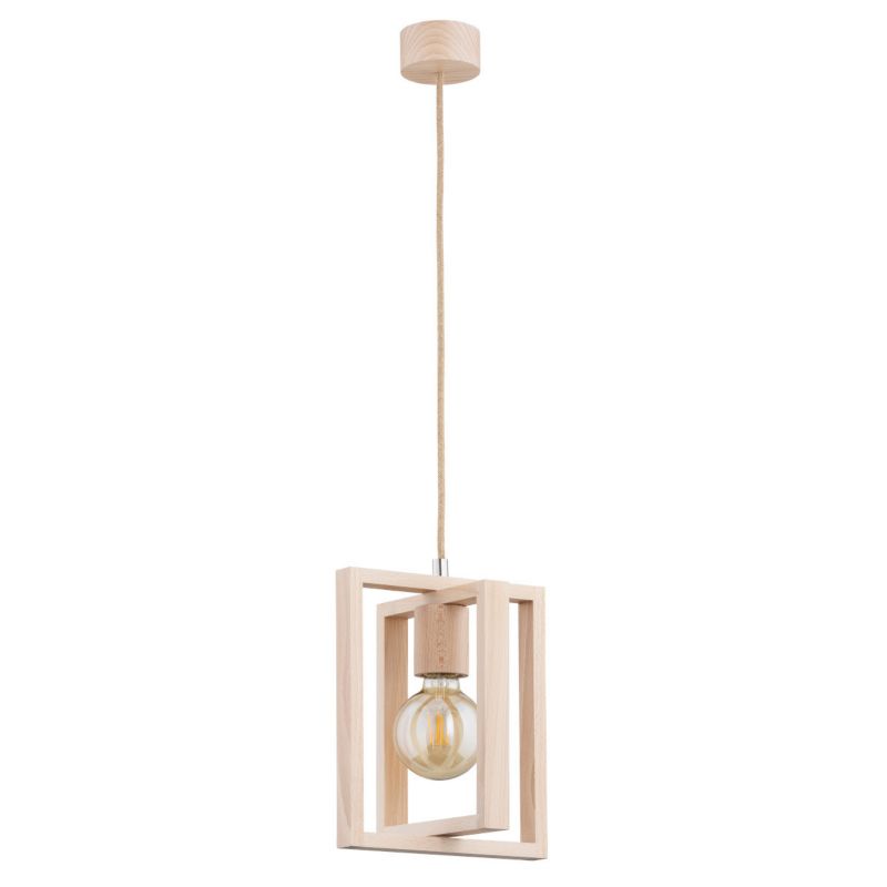 Lampa wisząca Alfa Moli jasne drewno wym: 100 x 25 x 30 cm 1xE27 x 15W 1 szt.