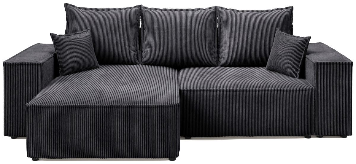 Rozkładana rogówka do salonu z funkcją spania sztruksowa ELDON