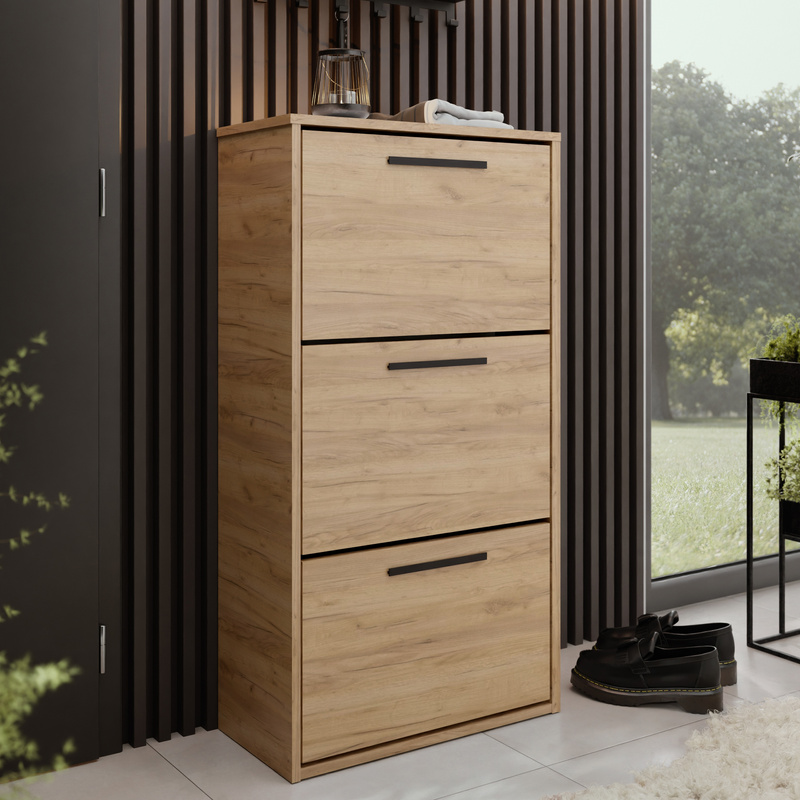Stojąca szafka 59 cm na buty do przedpokoju dąb craft ANVER