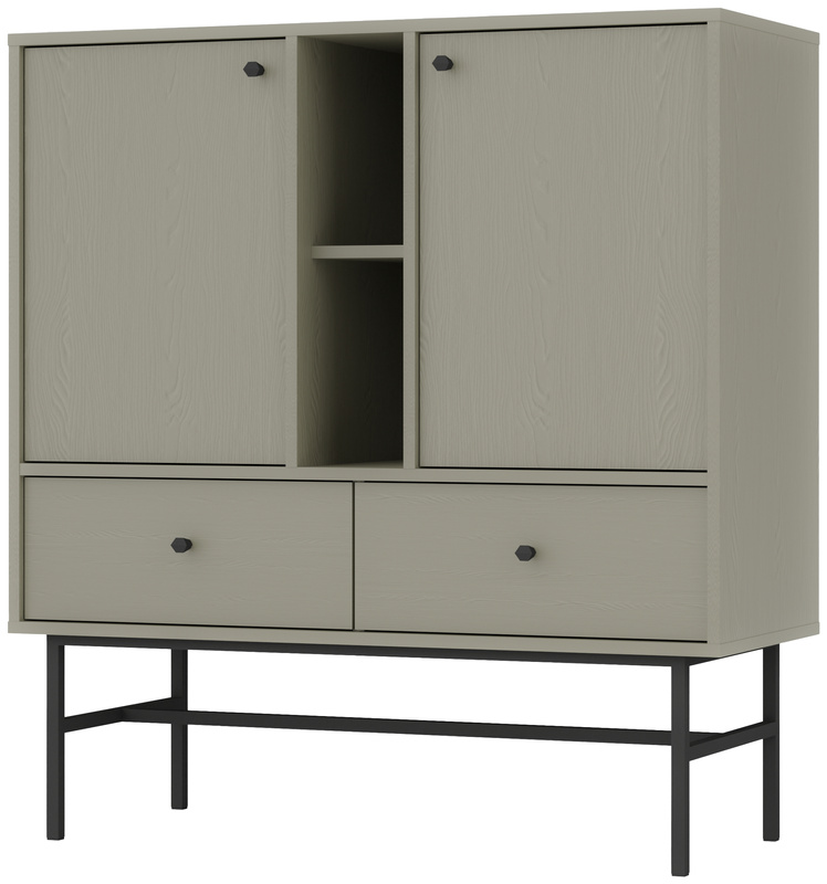 Pojemna komoda dwudrzwiowa z szufladami do salonu 100 cm TOKEN