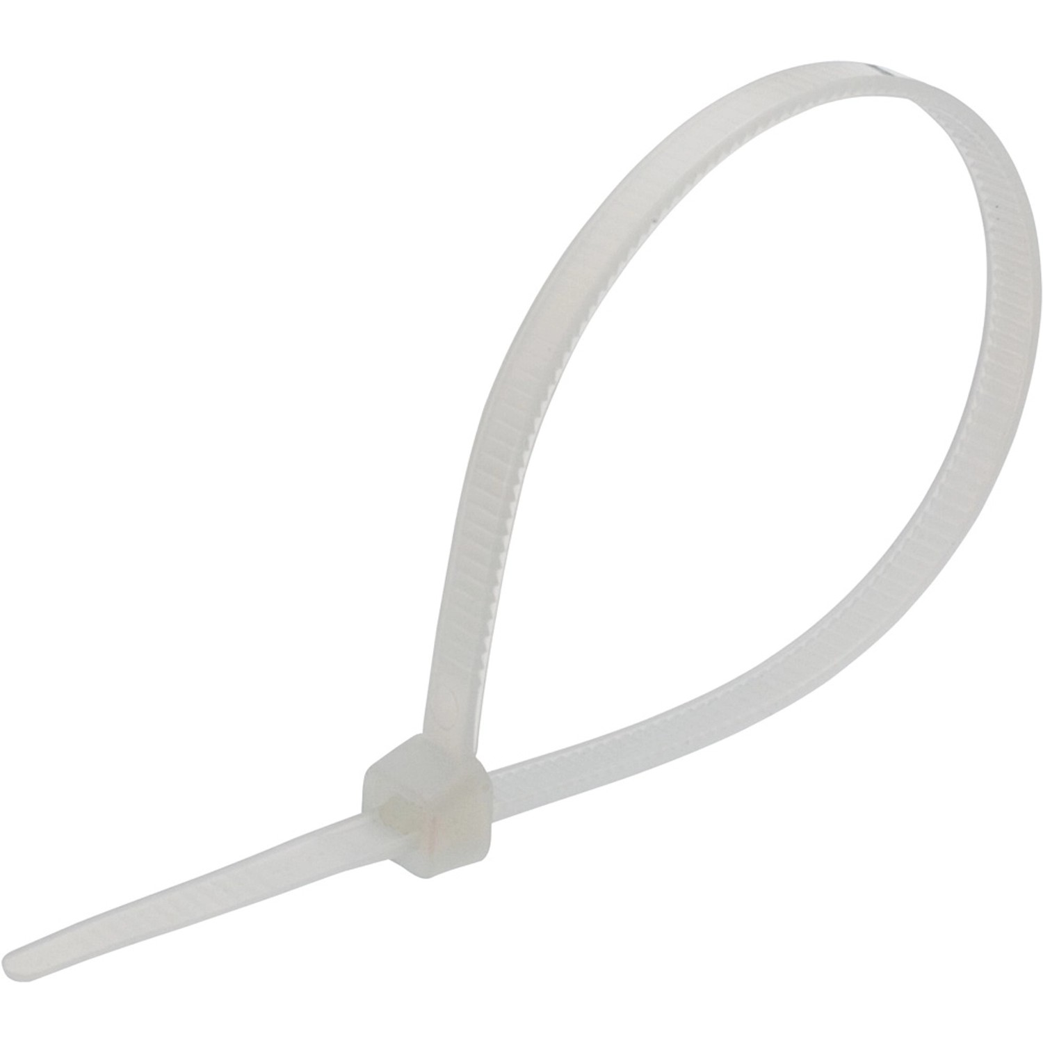 LUX Opaski do kabli 4,2 x 380 mm białe, 100 szt