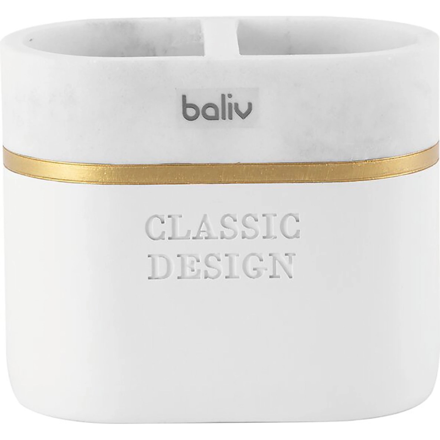 Baliv Kubek łazienkowy biało-złoty