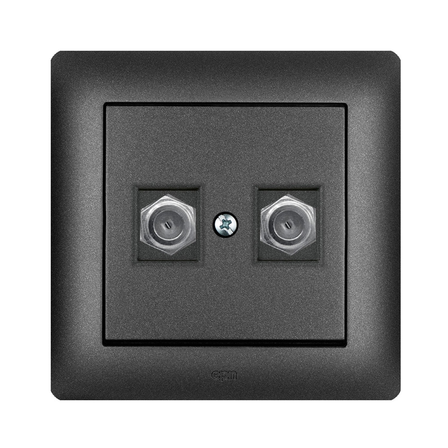 Elektro-Plast Gniazdo antenowe Astoria 2xTV FF czarne