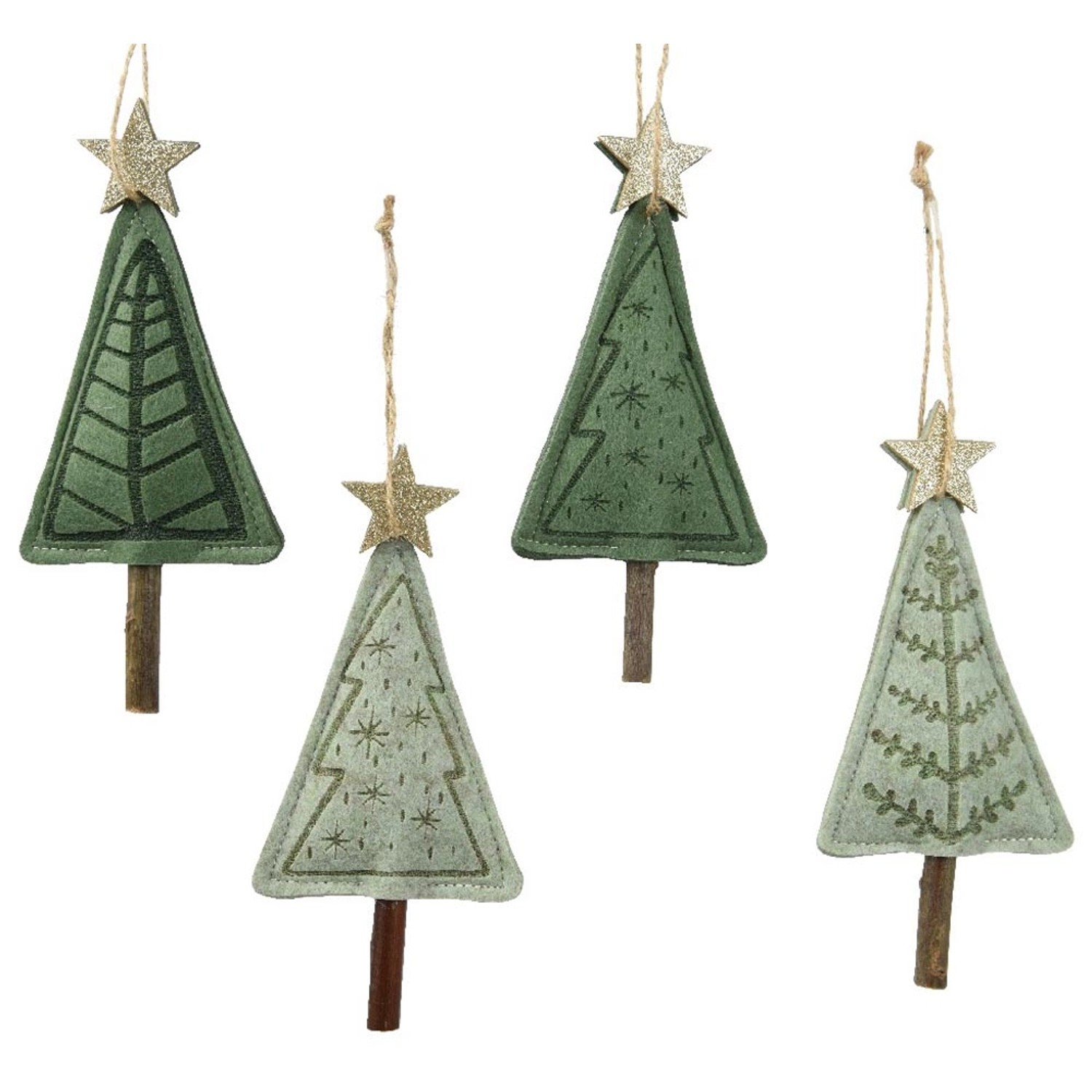 Zawieszka tekstylna CHOINKA, mix - wys. 14 cm