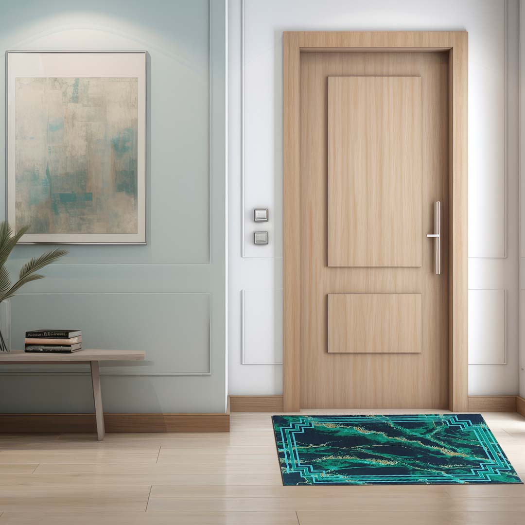 Wycieraczka dywanowa, wewnętrzna, antypoślizgowa Heos New 118 - zielony- 60x100 cm