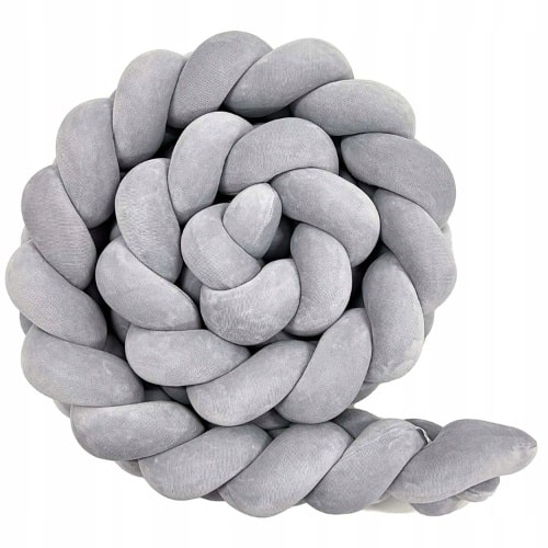 Ochraniacz warkocz welur jasnoszary LU - 160 cm