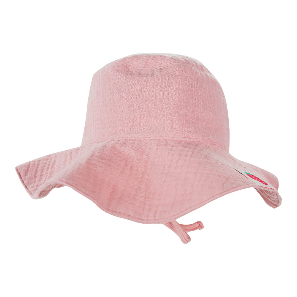Muślinowy dziecięcy kapelusz ciemny różowy EV