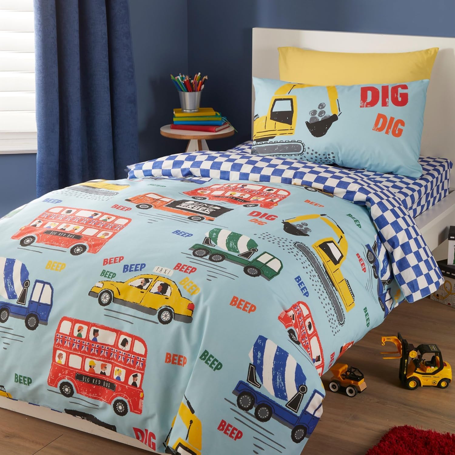 Pościel bawełniana Koparki 140x200 cm MA