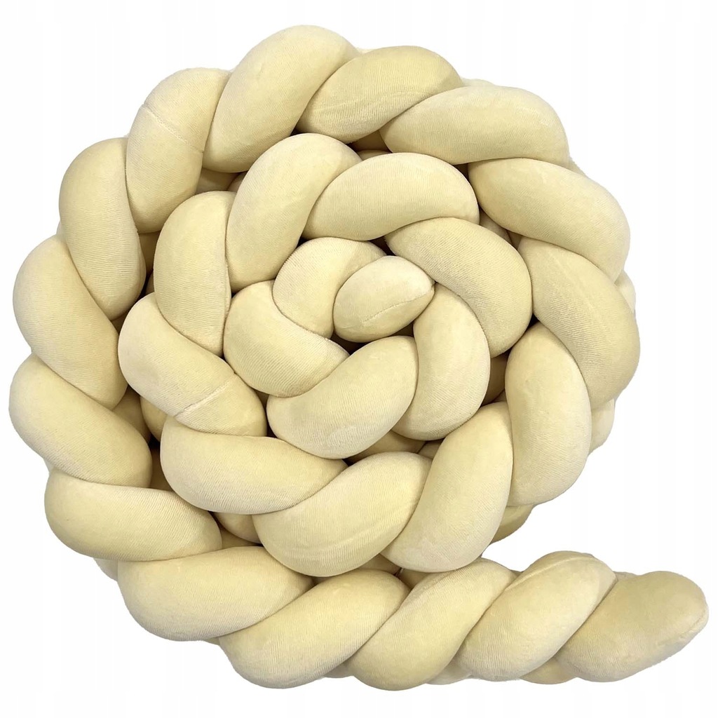 Ochraniacz warkocz welur bananowy LU - 160 cm